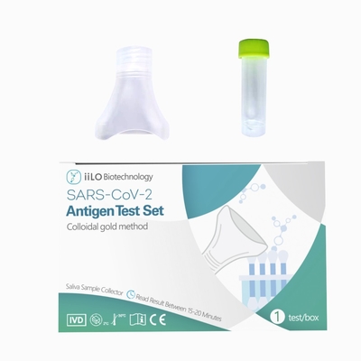 Reacción rápida iiLO Antigen Rapid Self Test SARS-CoV-2 Saliva Sample Collector 1 Test/Box