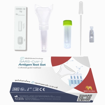 15-20 colector determinado de autoprueba Tailandia de la muestra de la saliva del antígeno del CE SARS-CoV-2 de los minutos 1 prueba/caja